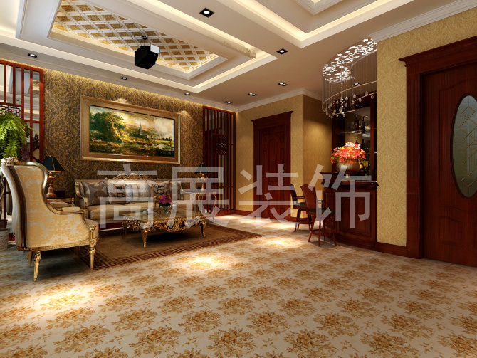 沙发背景墙欧式装饰图片