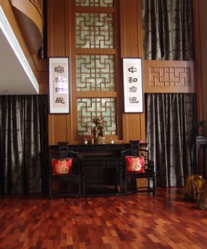 中式装修风格背景墙设计实景图
