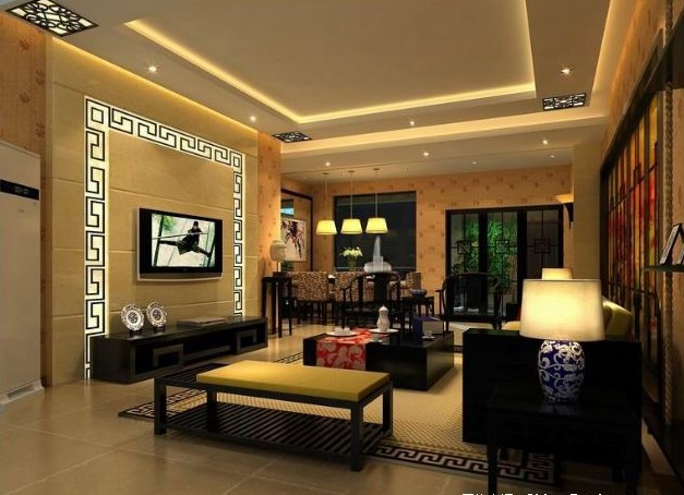 家庭中式新房客厅装修图片