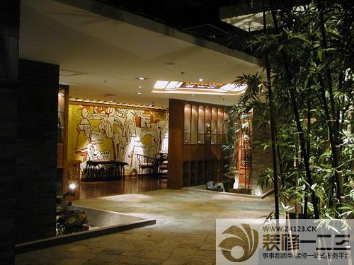 中式古典风格石材地面设计图