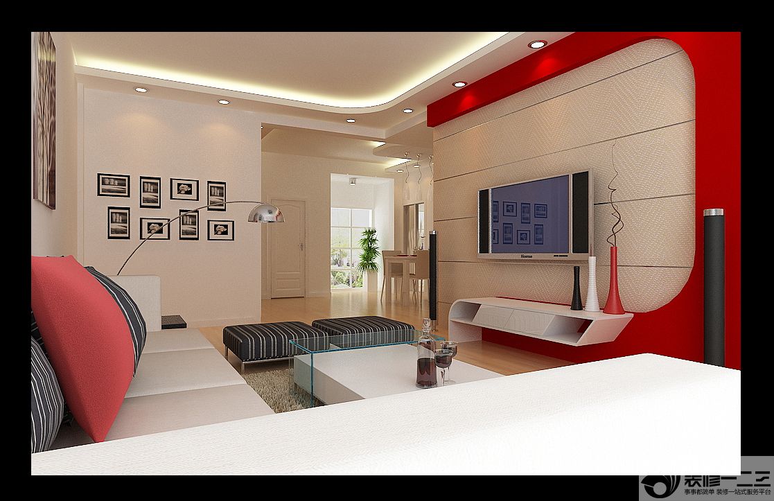 最新客厅diy照片墙装修实景图 