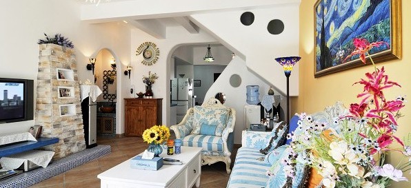 家装地中海风格布艺沙发装修效果图欣赏