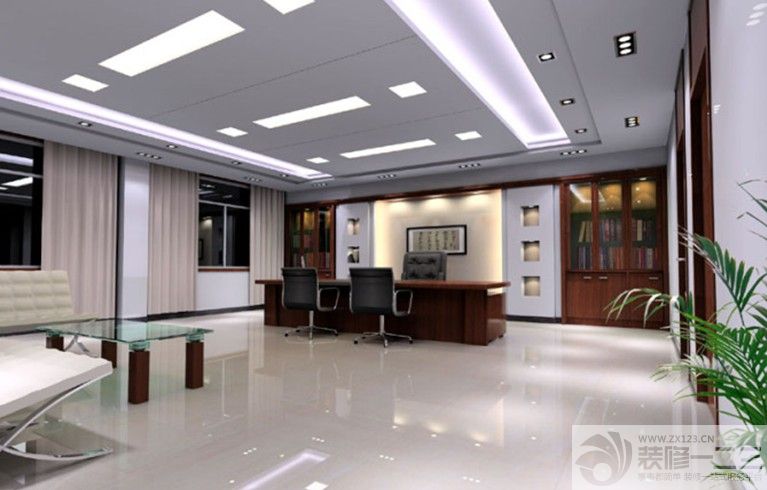 现代办公室天花板设计图 