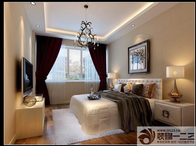 卧室简约吊灯设计图