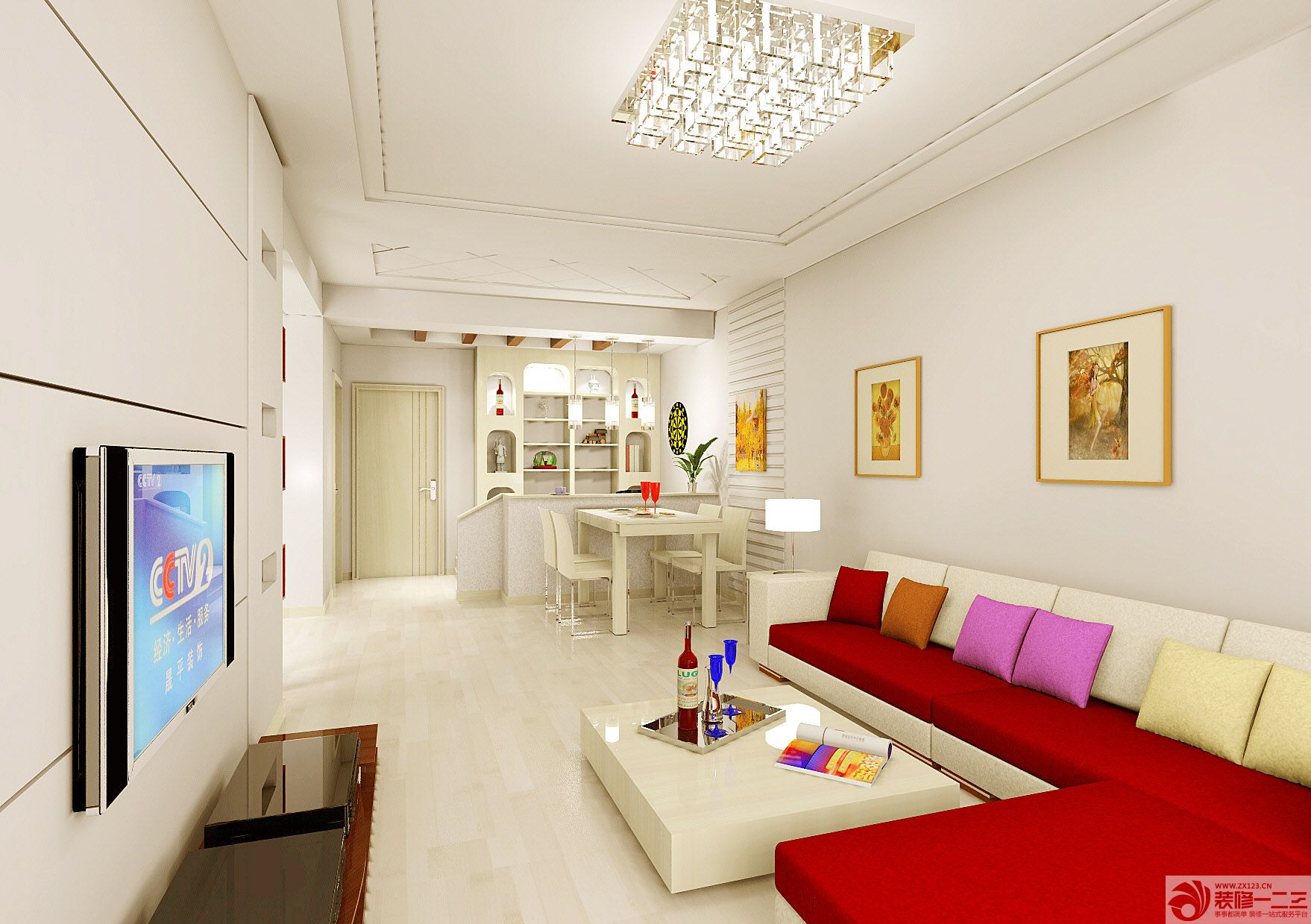 2025客厅地面白色地砖设计图