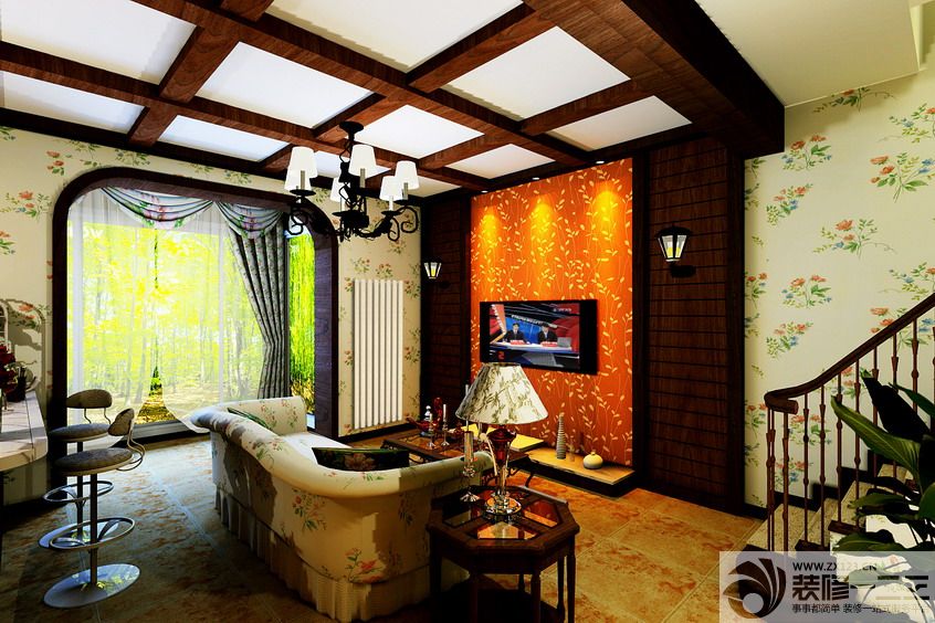 样板房木质吊顶设计图