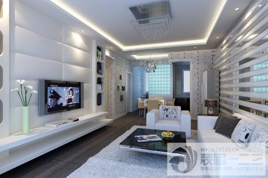 现代客厅软包背景墙装修案例