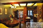 美式风格家居实木餐桌装修图片