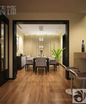 餐厅浅棕色木地板设计图