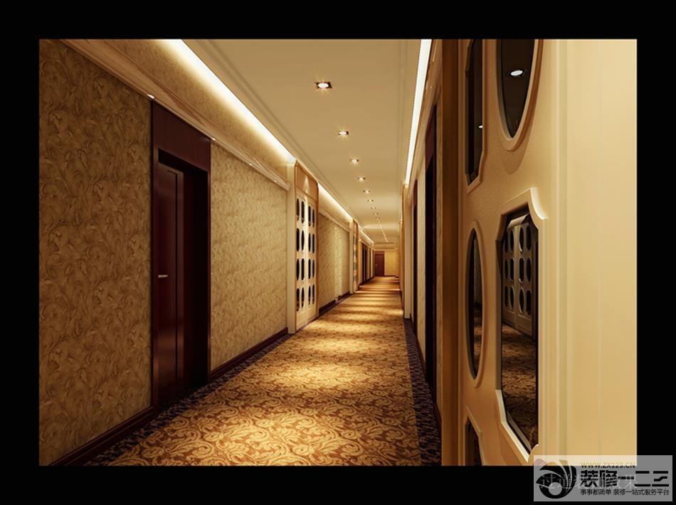 经典宾馆走廊暗花地毯设计图