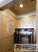 木质背景墙样板房设计图片