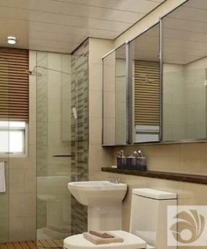 卫生间玻璃淋浴间设计效果图