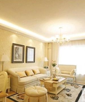 家装客厅白色沙发设计图片