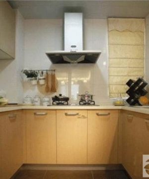 家居厨房黄色橱柜设计图片