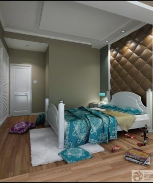 卧室木质地板设计图片