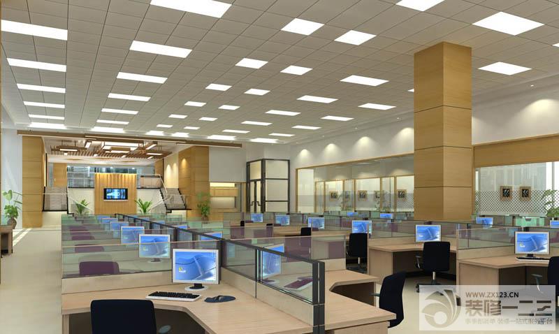 办公室办公大厅装修效果图