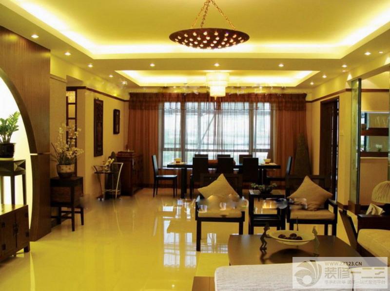 家装客厅餐厅一体设计效果图