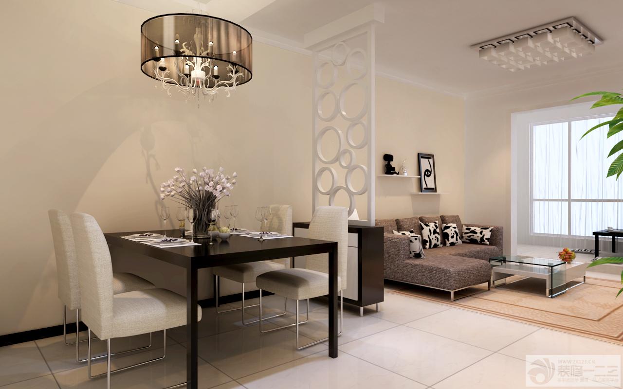 现代风格客厅餐厅隔断设计效果图