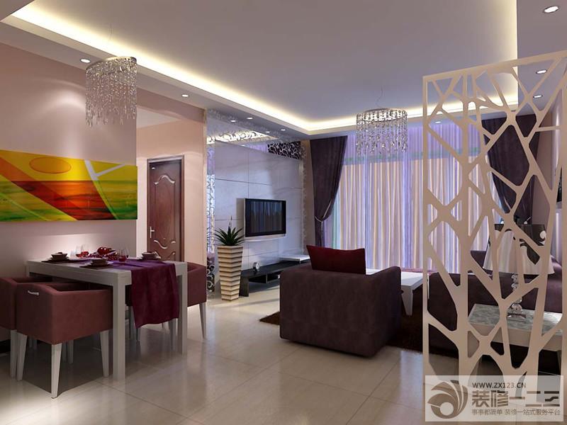 现代客厅镂空隔断设计图片 