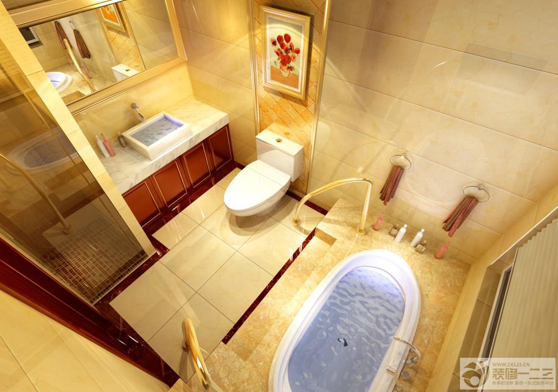 卫生间白色浴缸装修案例