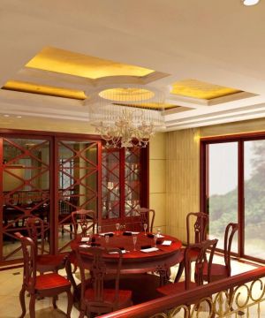 2025家庭餐厅实木餐桌装修图片