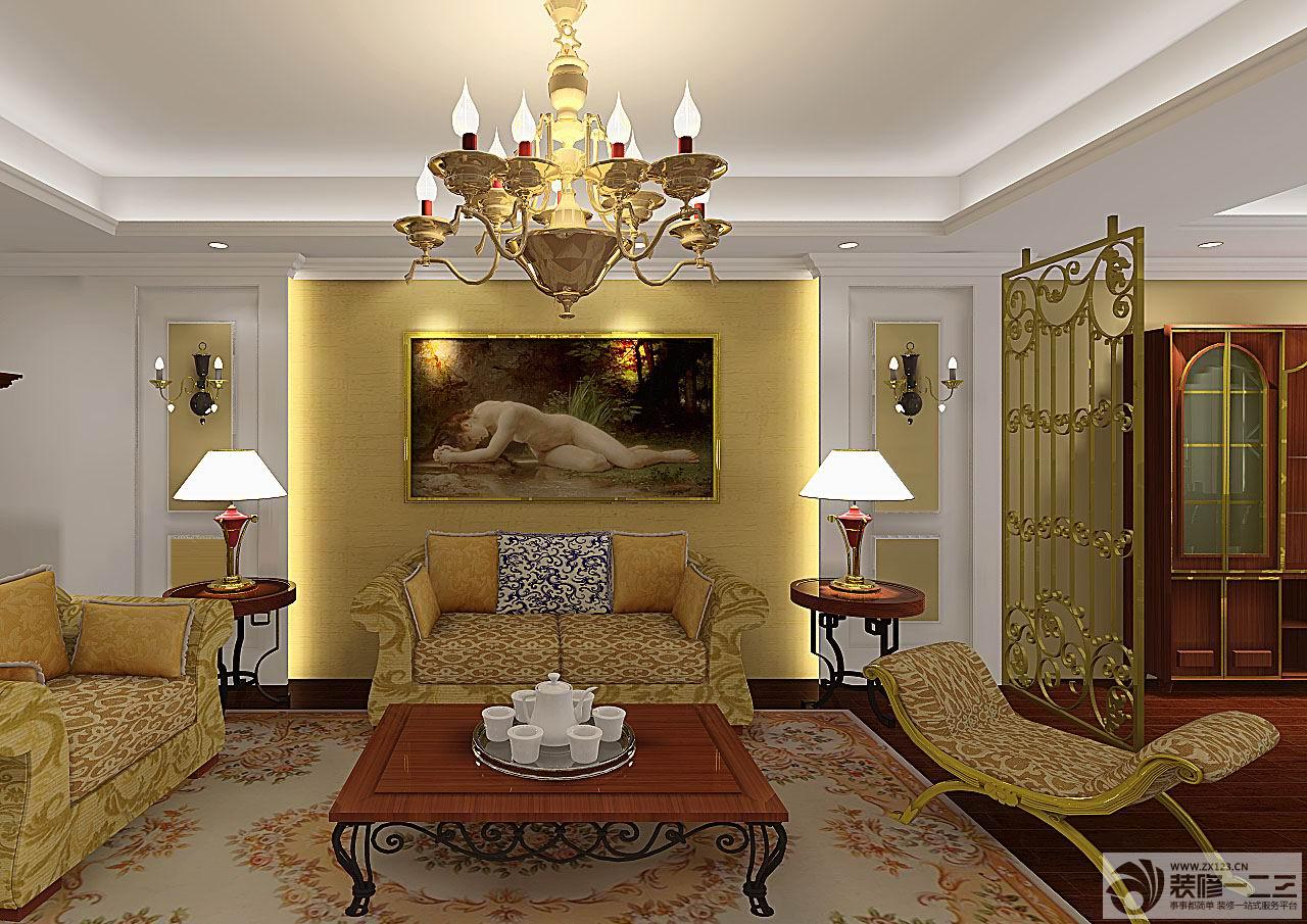 客厅吊灯装修设计图片