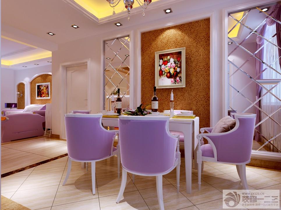 家装餐厅家用餐桌设计效果图