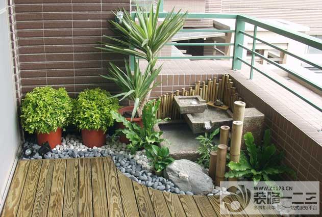 阳台原木地板设计图片 