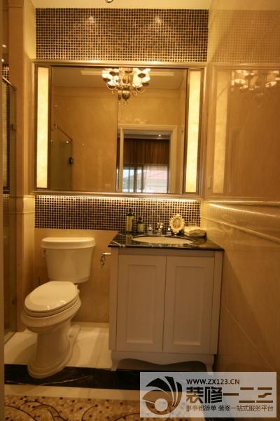 整体卫生间马赛克背景墙设计图片