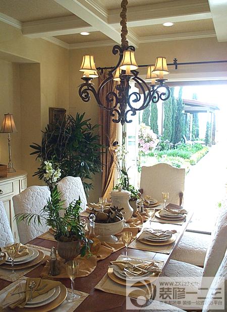 欧式餐厅吊灯设计图片