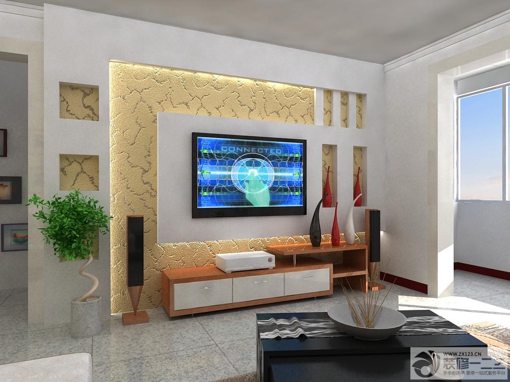 现代风格电视背景墙设计效果图