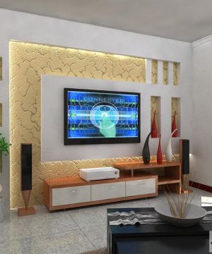 现代风格电视背景墙设计效果图
