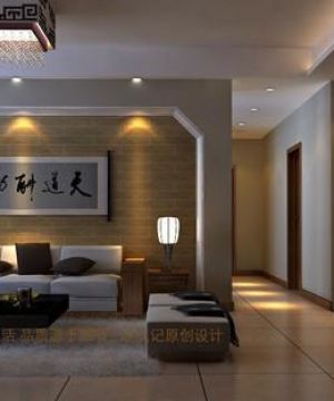 2023新中式风格沙发背景墙装修图片