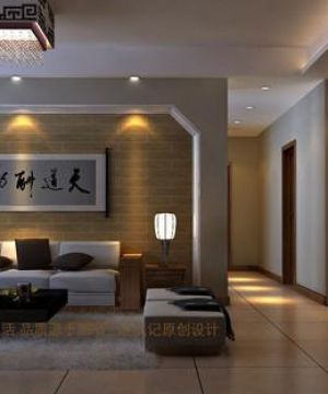 2025新中式风格沙发背景墙装修图片