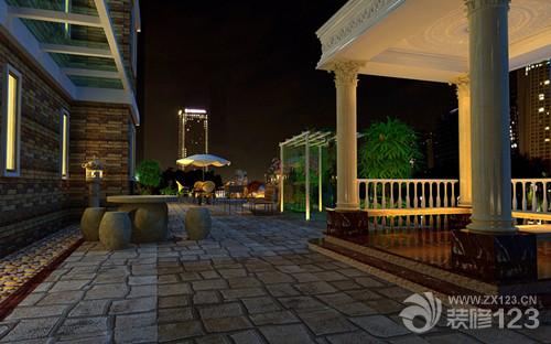 两层别墅露天阳台装修效果图欣赏