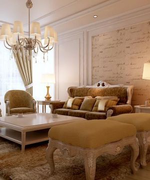 两室两厅欧式沙发背景墙装修效果图欣赏