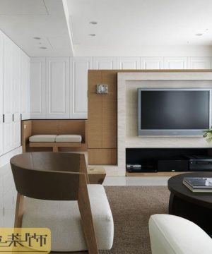 小客厅影视墙装修实景图欣赏