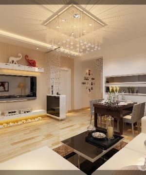 最新现代风格客厅影视墙装修设计图片