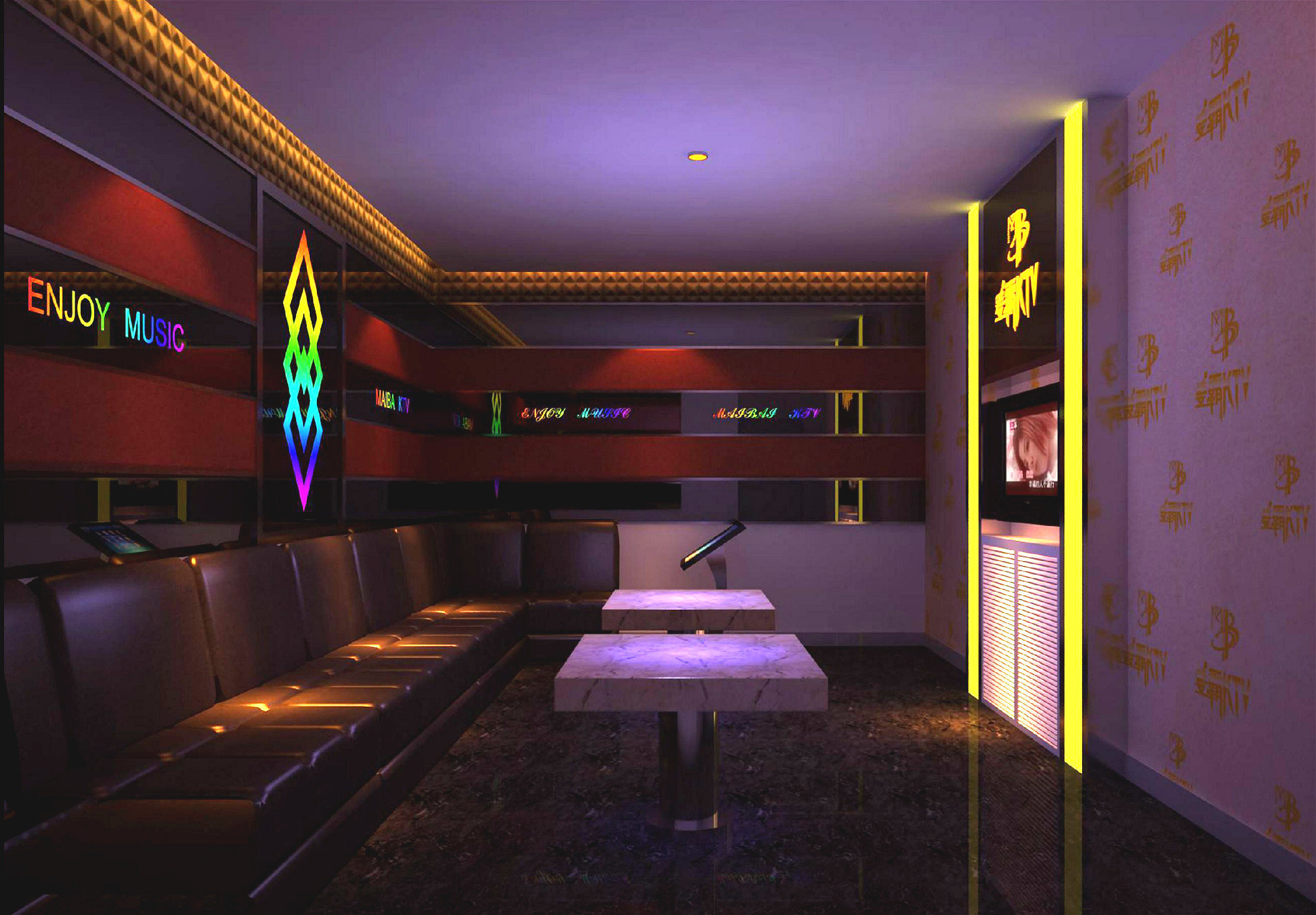 ktv个性壁纸装修效果图片