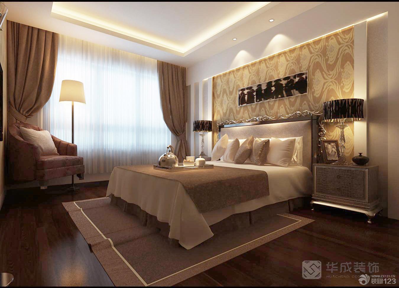 新古典主义风格主卧室布局效果图片