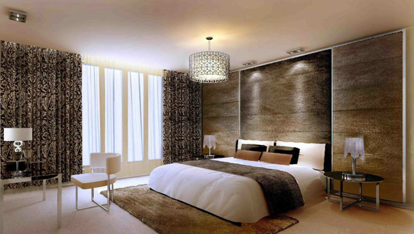 2025简约卧室床头背景墙设计图片