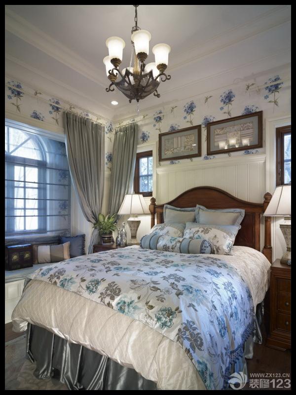 2025美式卧室床头背景墙设计图片