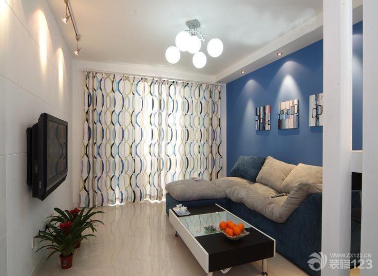 最新简约客厅布艺窗帘装修效果图大全