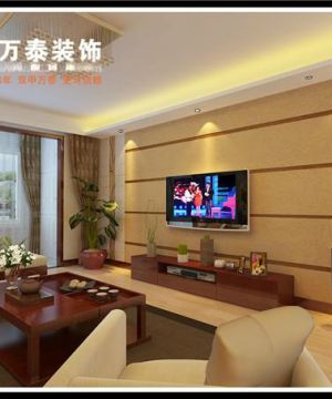 2025现代中式客厅电视柜装修效果图片