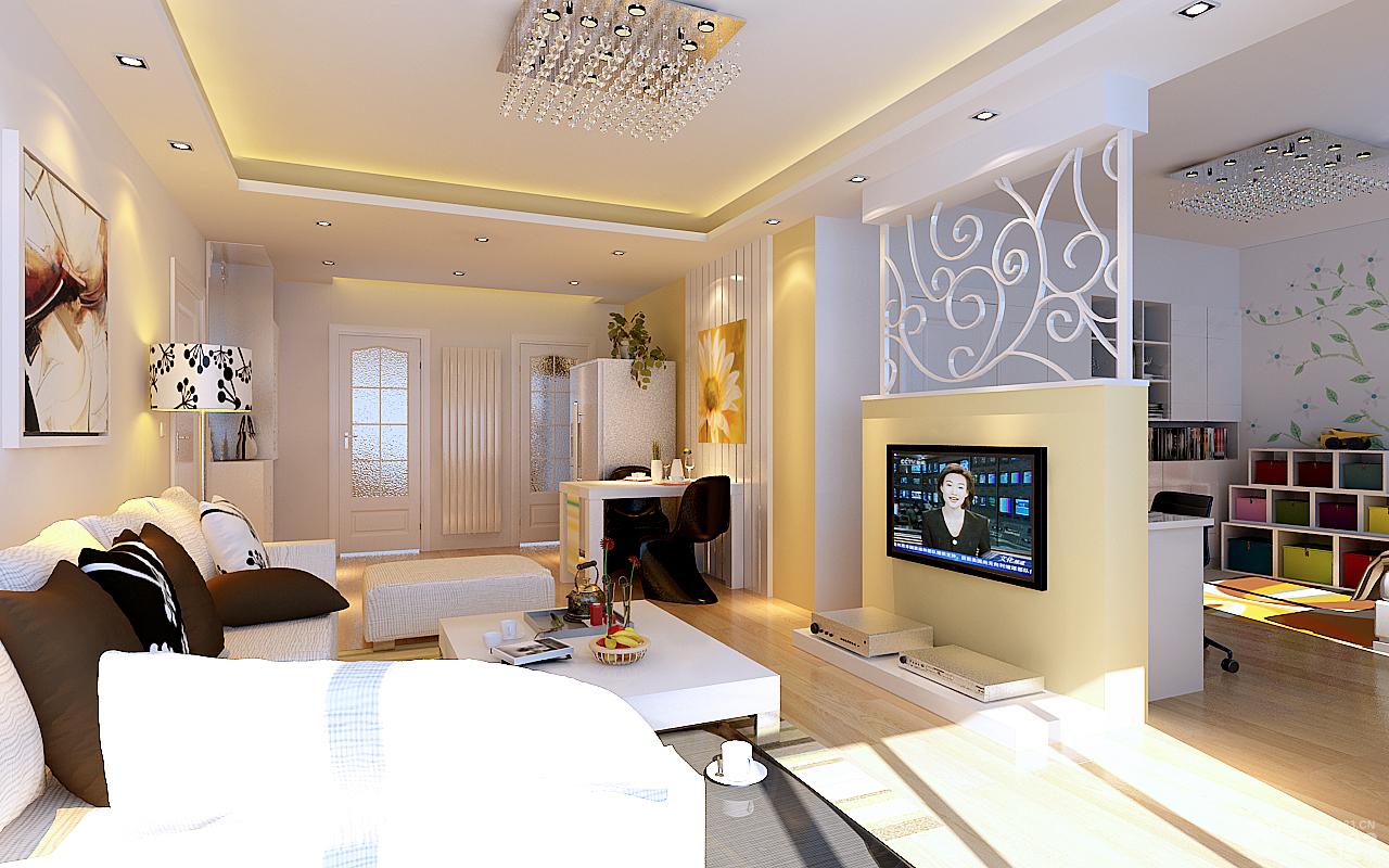 2025最新简欧式客厅背景墙造型装修效果图
