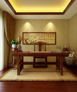 中式书房古典书桌装修效果图片大全