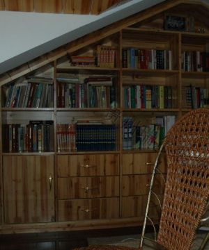 最新简约中式书房墙面设计实景图