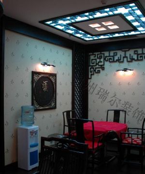中式酒店墙面壁纸装修效果图欣赏