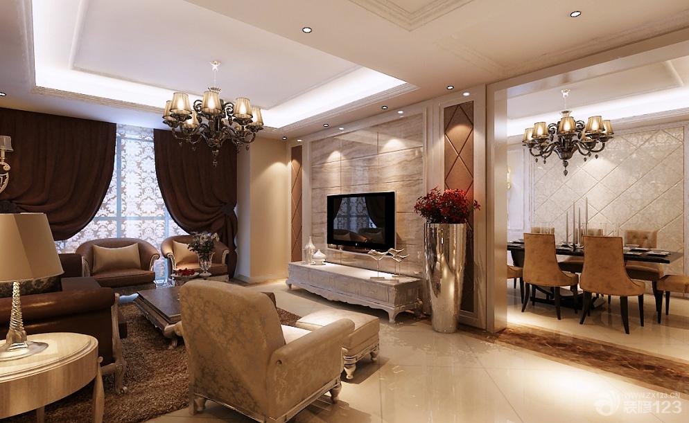 最新客厅与餐厅隔断装修效果图