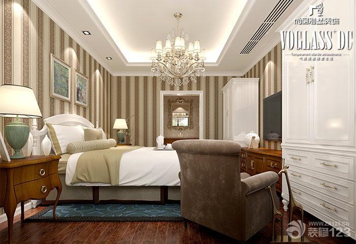 美式别墅卧室电视柜效果图